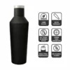 Cava botella de acero inoxidable 500 ml con textura tipo roca y tapa de rosca hermética para regalo corporativo