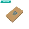 Juego de 2 cubiertos Brest de acero inoxidable y madera de acacia, personalizados con logo para regalo corporativo de Dot Factory en Querétaro.