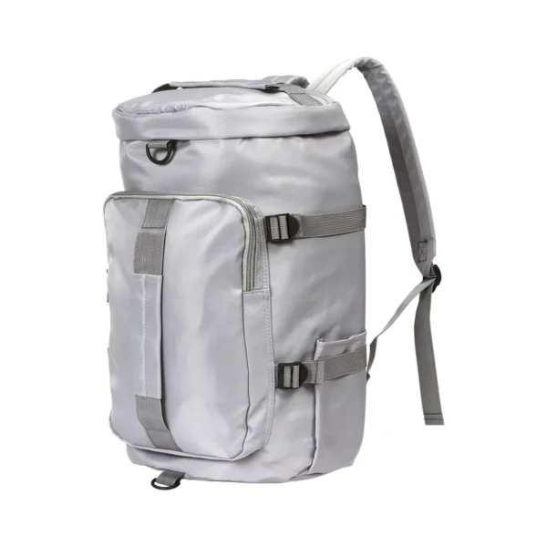 Maleta Lihula. gris con compartimento para ropa seca y húmeda, correas ajustables.