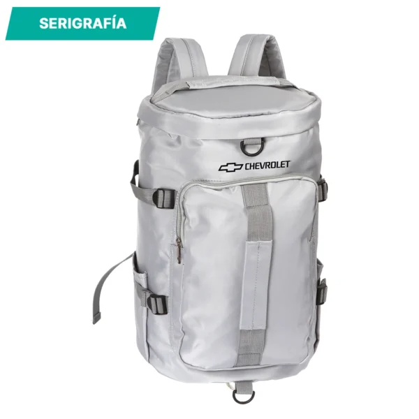 Maleta Lihula. gris con compartimento para ropa seca y húmeda, correas ajustables.