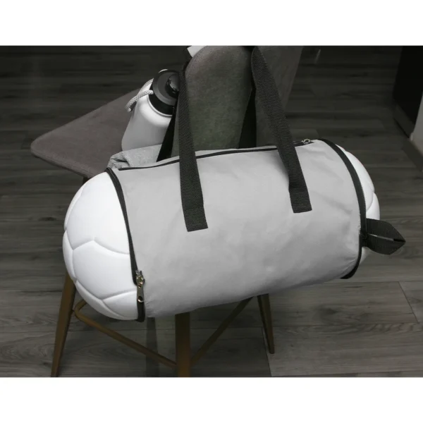 Maleta Murkle. Mochila expandible de poliéster con diseño de pelota de fútbol y asas superiores