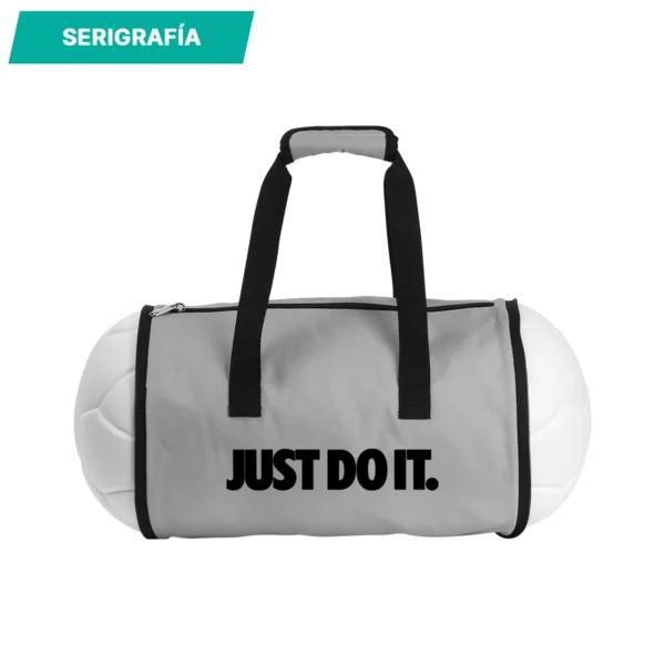 Maleta Murkle. Mochila expandible de poliéster con diseño de pelota de fútbol y asas superiores