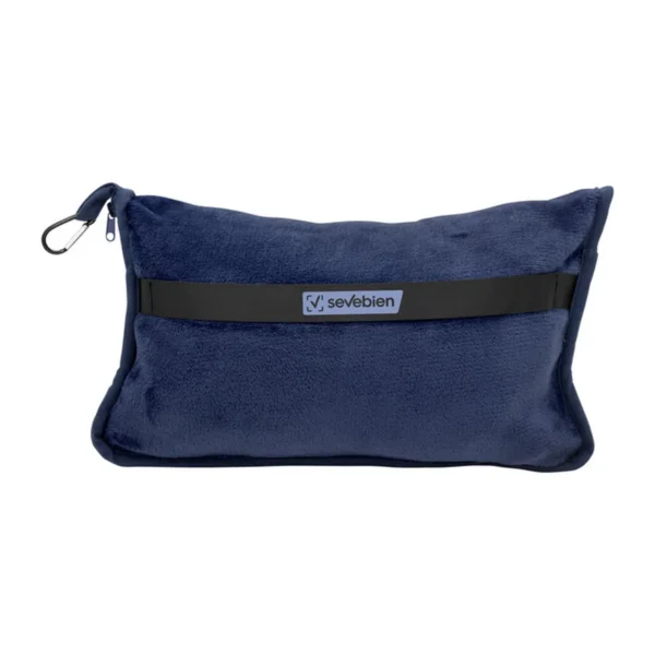Manta y almohada de viaje TEDDY. Set de manta polar y almohada de viaje compacta con funda integrada