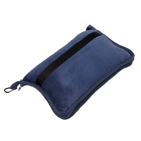Manta y almohada de viaje TEDDY. Set de manta polar y almohada de viaje compacta con funda integrada