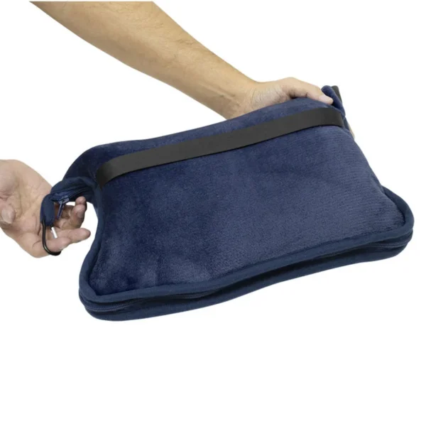 Manta y almohada de viaje TEDDY. Set de manta polar y almohada de viaje compacta con funda integrada