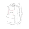 Mochila Kiran de algodón reciclado con compartimento principal, bolsillo frontal con velcro y asas ajustables para hombro