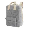 Mochila Kiran de algodón reciclado con compartimento principal, bolsillo frontal con velcro y asas ajustables para hombro