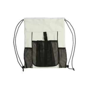 Mochila Loshside de poliéster con compartimento frontal de malla para balón, color azul y negro