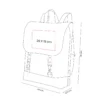 Mochila Natty de algodón reciclado con compartimento principal, broches metálicos y asas ajustables para hombro