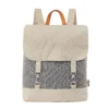 Mochila Natty de algodón reciclado con compartimento principal, broches metálicos y asas ajustables para hombro