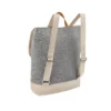 Mochila Natty de algodón reciclado con compartimento principal, broches metálicos y asas ajustables para hombro