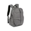 Mochila Pragel de poliéster con compartimento principal y bolsas laterales, para personalización corporativa con logotipo