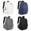 Mochila Pragel de poliéster con compartimento principal y bolsas laterales, para personalización corporativa con logotipo