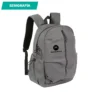 Mochila Pragel de poliéster con compartimento principal y bolsas laterales, para personalización corporativa con logotipo