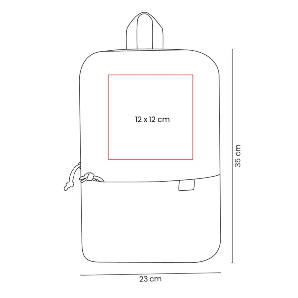 Mochila Tenzin Negro de poliéster compacta con bolsas laterales y compartimento para laptop de 14 pulgadas