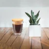 La taza beluga es un producto Ecológico con materiales naturales como bambú y corcho para personalización con logo corporativo