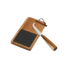 Set para queso Hun. de madera y acero inoxidable, ideal para regalo corporativo personalizado con logo de empresa en Querétaro.