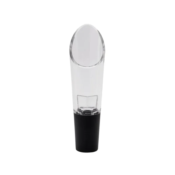 Set para Vinos DRUVA con sacacorchos eléctrico, cortador, vertedor, tapón y base organizadora sobre superficie oscura