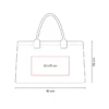 BOLSA WATTE de algodón reciclado con jaretas laterales ajustables y base estructurada, vista frontal