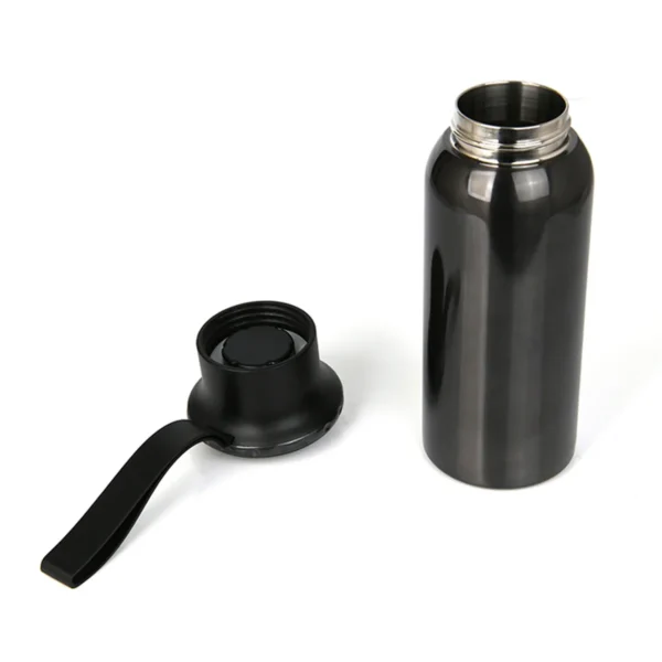 Termo con bocina Belluno de acero inoxidable doble pared con bocina inalámbrica y radio FM