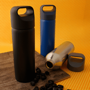 Ánfora Pop de acero inoxidable 700 ml con tapa de rosca y diseño ergonómico para empresas