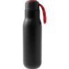 Anfora Soul termo negro de acero inoxidable con doble pared y cordón en tapa, capacidad 450 ml