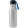 Anfora Soul termo negro de acero inoxidable con doble pared y cordón en tapa, capacidad 450 ml
