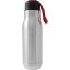 Anfora Soul termo negro de acero inoxidable con doble pared y cordón en tapa, capacidad 450 ml