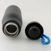 Anfora Soul termo negro de acero inoxidable con doble pared y cordón en tapa, capacidad 450 ml