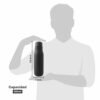 Anfora Soul termo negro de acero inoxidable con doble pared y cordón en tapa, capacidad 450 ml