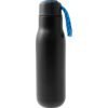 Anfora Soul termo negro de acero inoxidable con doble pared y cordón en tapa, capacidad 450 ml