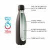 Anfora Stahl botella térmica de acero inoxidable doble pared 500 ml con acabado mate y tapón de sellado al vacío