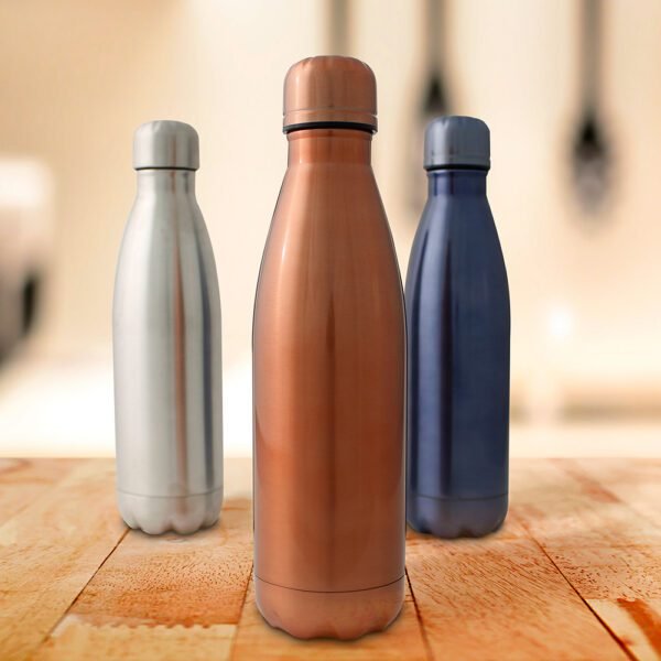 Anfora Stahl botella térmica de acero inoxidable doble pared 500 ml con acabado mate y tapón de sellado al vacío