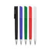 Bolígrafo Perso de cuerpo plástico de color con clip pulsador y punta plata, tinta negra, para personalizar con logotipo de empresa