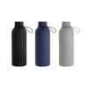 Botella térmica RUBBY de acero inoxidable doble pared 480 ml con asa de silicona y caja kraft