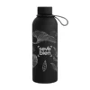 Botella térmica RUBBY de acero inoxidable doble pared 480 ml con asa de silicona y caja kraft