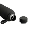 Botella térmica RUBBY de acero inoxidable doble pared 480 ml con asa de silicona y caja kraft