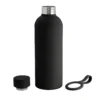 Botella térmica RUBBY de acero inoxidable doble pared 480 ml con asa de silicona y caja kraft