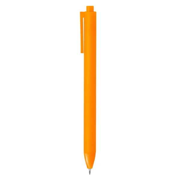 Bolígrafo PLAIN retráctil de plástico ABS con acabado mate y clip translúcido en varios colores corporativos
