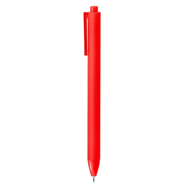 Bolígrafo PLAIN retráctil de plástico ABS con acabado mate y clip translúcido en varios colores corporativos