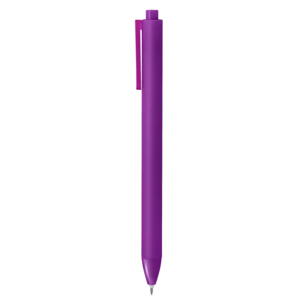 Bolígrafo PLAIN retráctil de plástico ABS con acabado mate y clip translúcido en varios colores corporativos