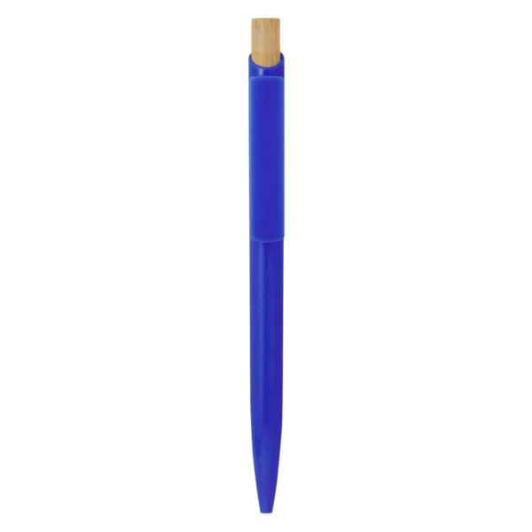 Bolígrafo OBLIK retráctil con pulsador de bambú y cuerpo de plástico ABS reciclado en varios colores