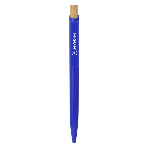 Bolígrafo OBLIK retráctil con pulsador de bambú y cuerpo de plástico ABS reciclado en varios colores
