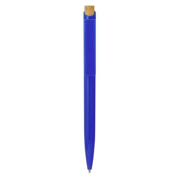 Bolígrafo OBLIK retráctil con pulsador de bambú y cuerpo de plástico ABS reciclado en varios colores
