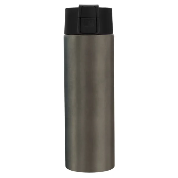 Botella térmica ALLY de acero inoxidable doble pared 450 ml con tapa PP y acabado mate, presentada en caja kraft