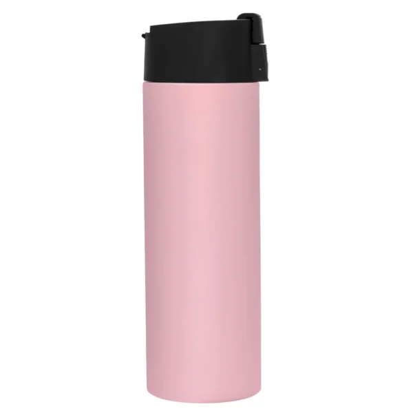 Botella térmica ALLY de acero inoxidable doble pared 450 ml con tapa PP y acabado mate, presentada en caja kraft
