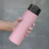 Botella térmica ALLY de acero inoxidable doble pared 450 ml con tapa PP y acabado mate, presentada en caja kraft