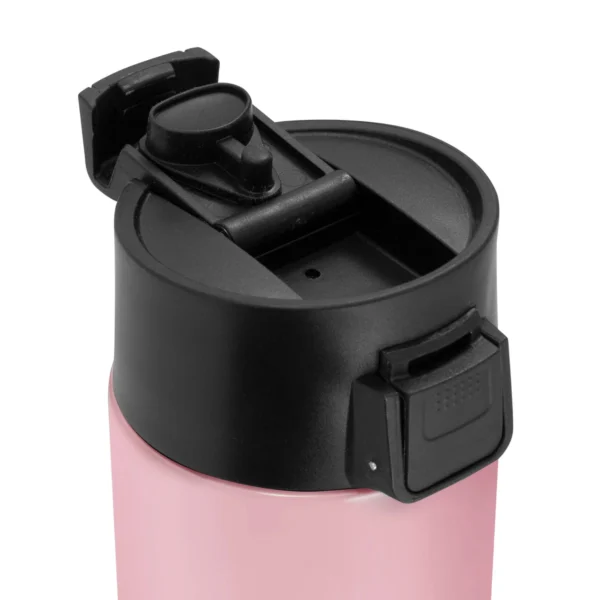 Botella térmica ALLY de acero inoxidable doble pared 450 ml con tapa PP y acabado mate, presentada en caja kraft