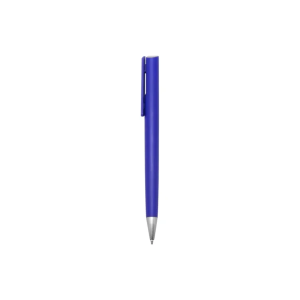 Bolígrafo Perso de cuerpo plástico de color con clip pulsador y punta plata, tinta negra, para personalizar con logotipo de empresa