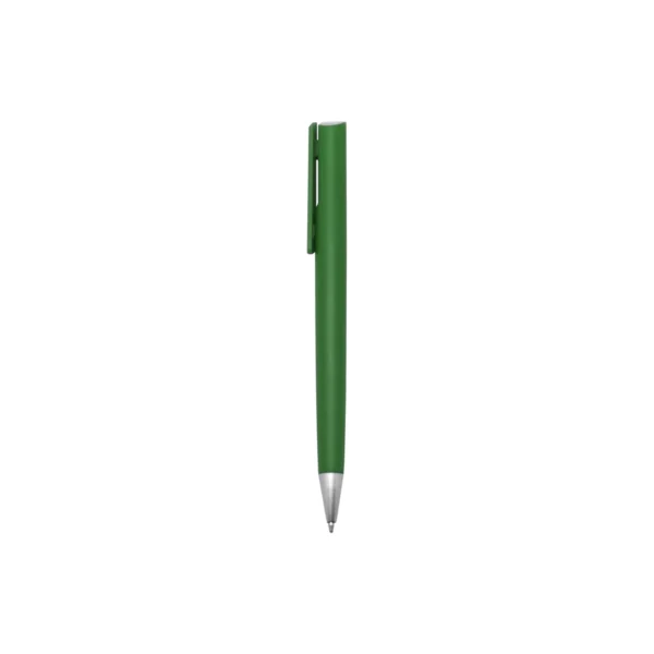 Bolígrafo Perso de cuerpo plástico de color con clip pulsador y punta plata, tinta negra, para personalizar con logotipo de empresa